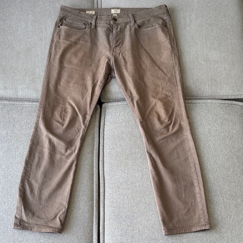 J. Crew Taupe 484 Five Pocket Slim Pants - faded marks